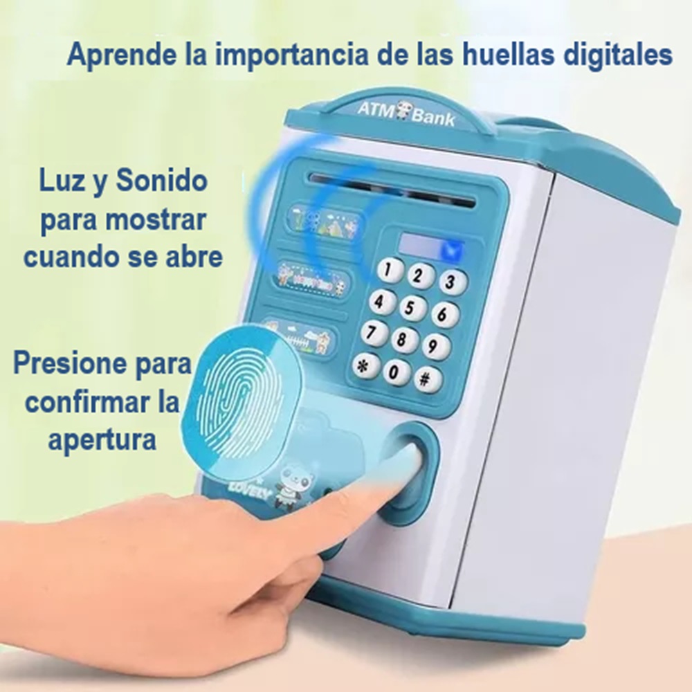 Alcancia electronica con huella digital