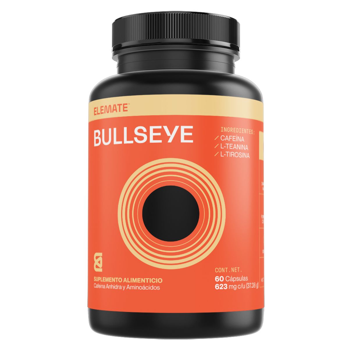 Suplemento Alimenticio 100% Natural Contiene L-Tirosina, Cafeína Anhidra y L-Teanina. Incluye 60 Cápsulas Veganas. Energía y Enfoque Mental