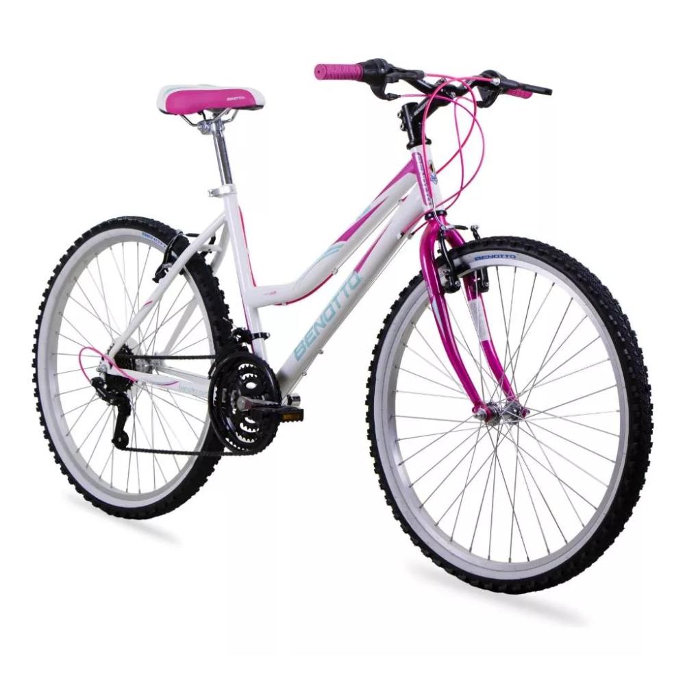 Bicicleta Benotto Alpina MTB Acero R26 21V Dama Sunr Bco