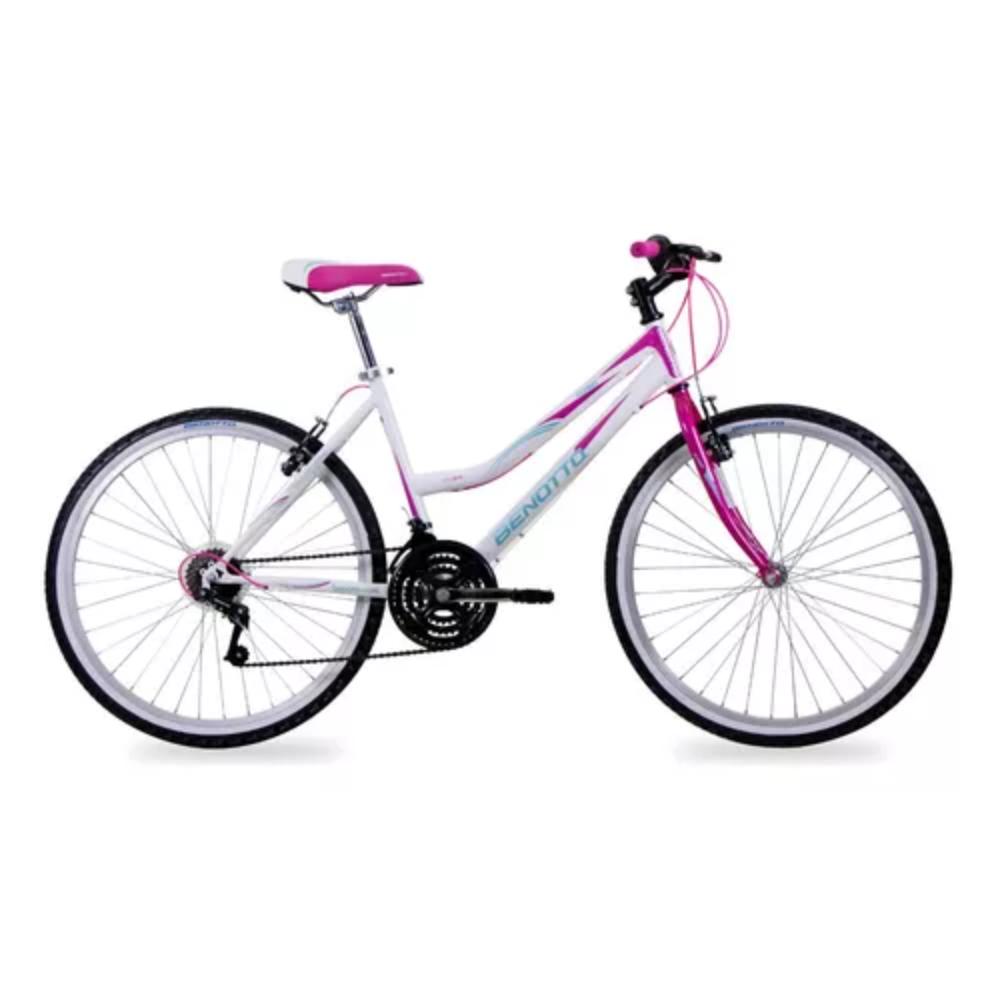 Bicicleta Benotto Alpina MTB Acero R26 21V Dama Sunr Bco