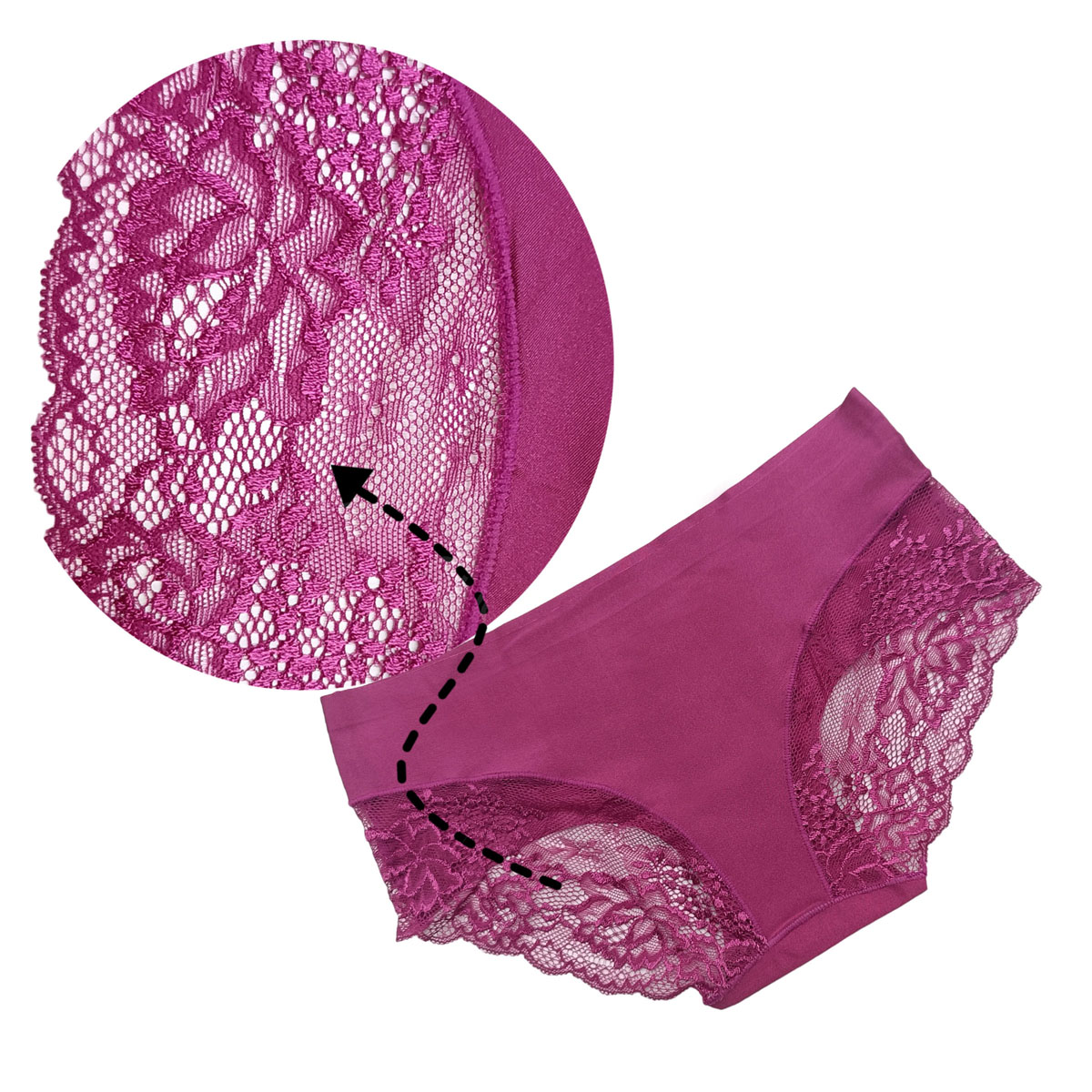 Pack 3 Panty Pantaletas Dama Encaje Satin Ropa Interior Sexy