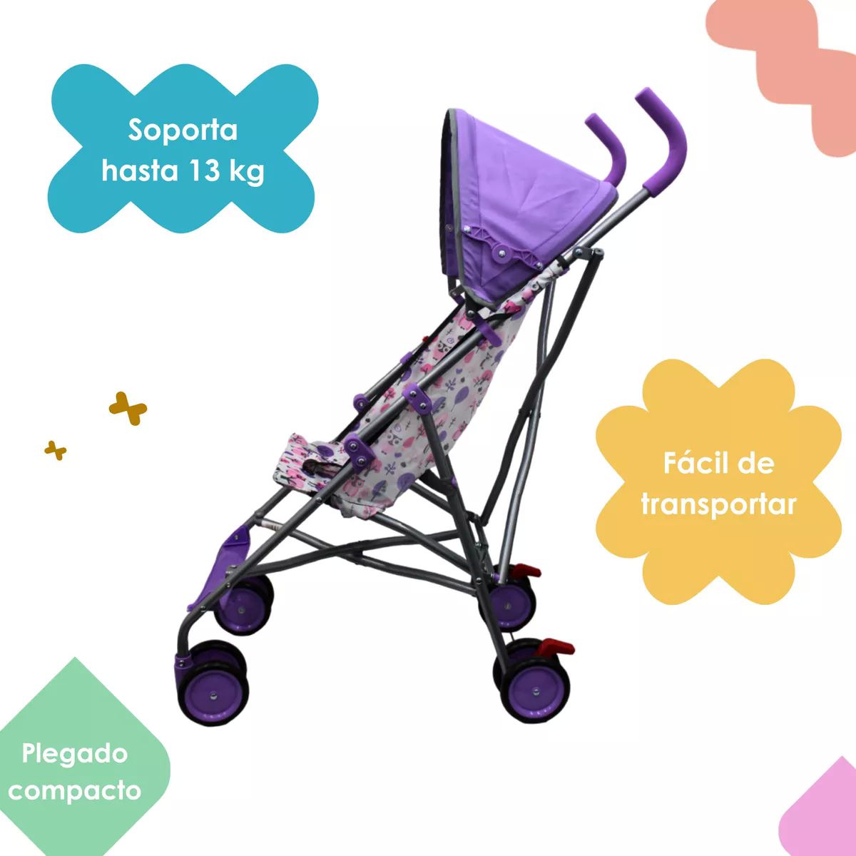 Carriola De Baston Plegable Ligera Parents Choice - Lila