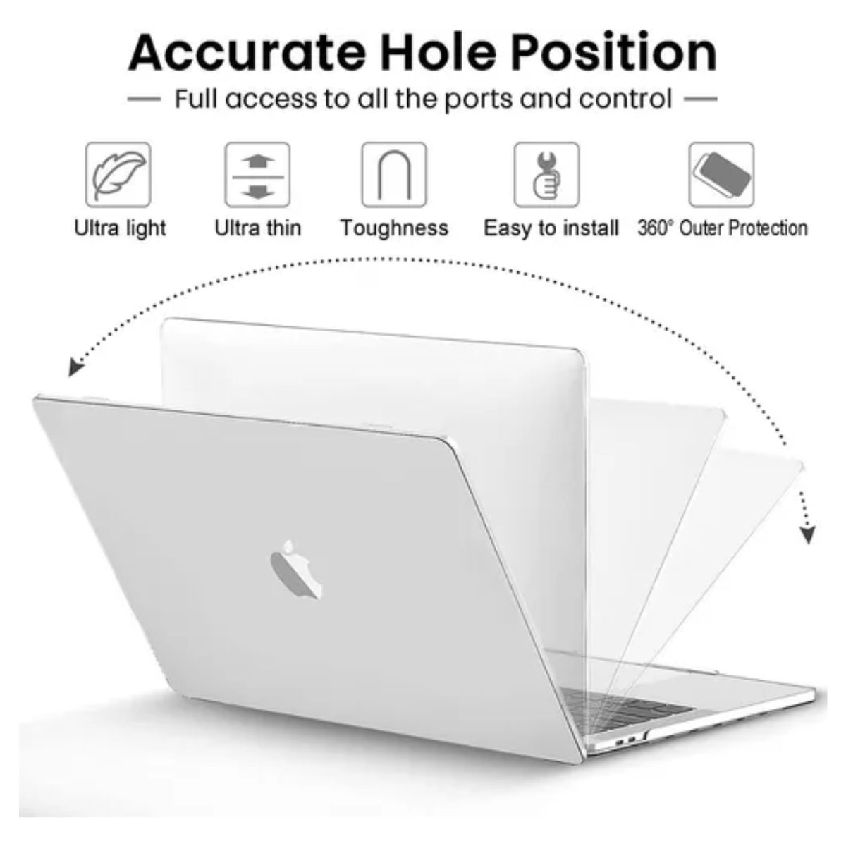 Funda Carcasa Para Macbook Pro 13 A2338/a1708/a2251 M1 M2 transparente