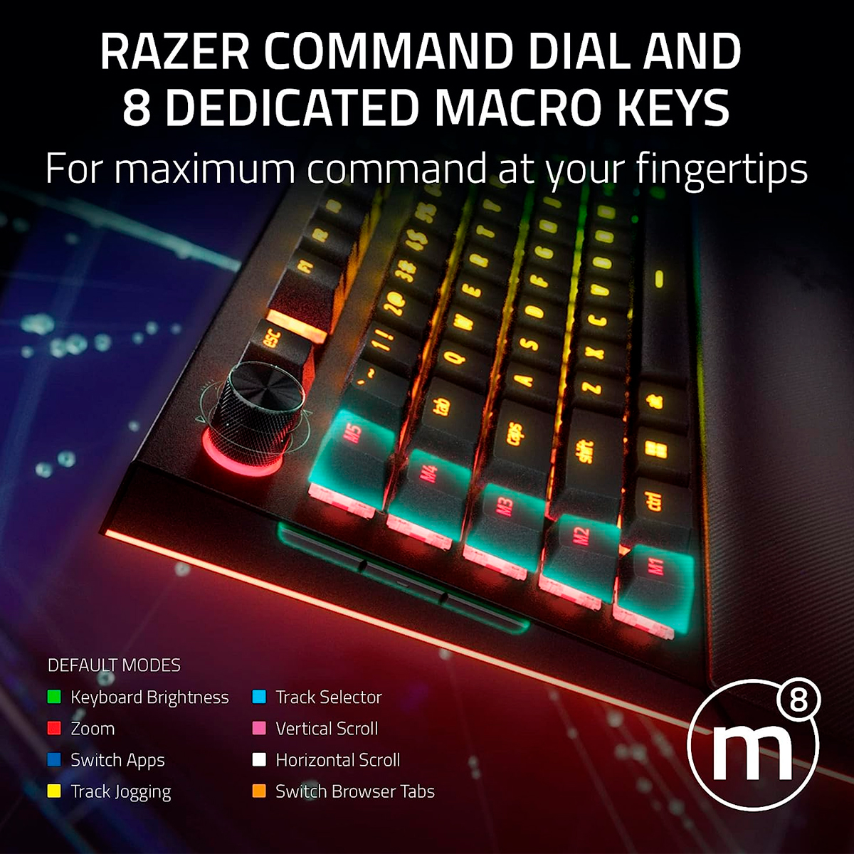 Teclado Mecanico Gamer BlackWidow V4 Switch Verde US Reacondicionado Tipo A