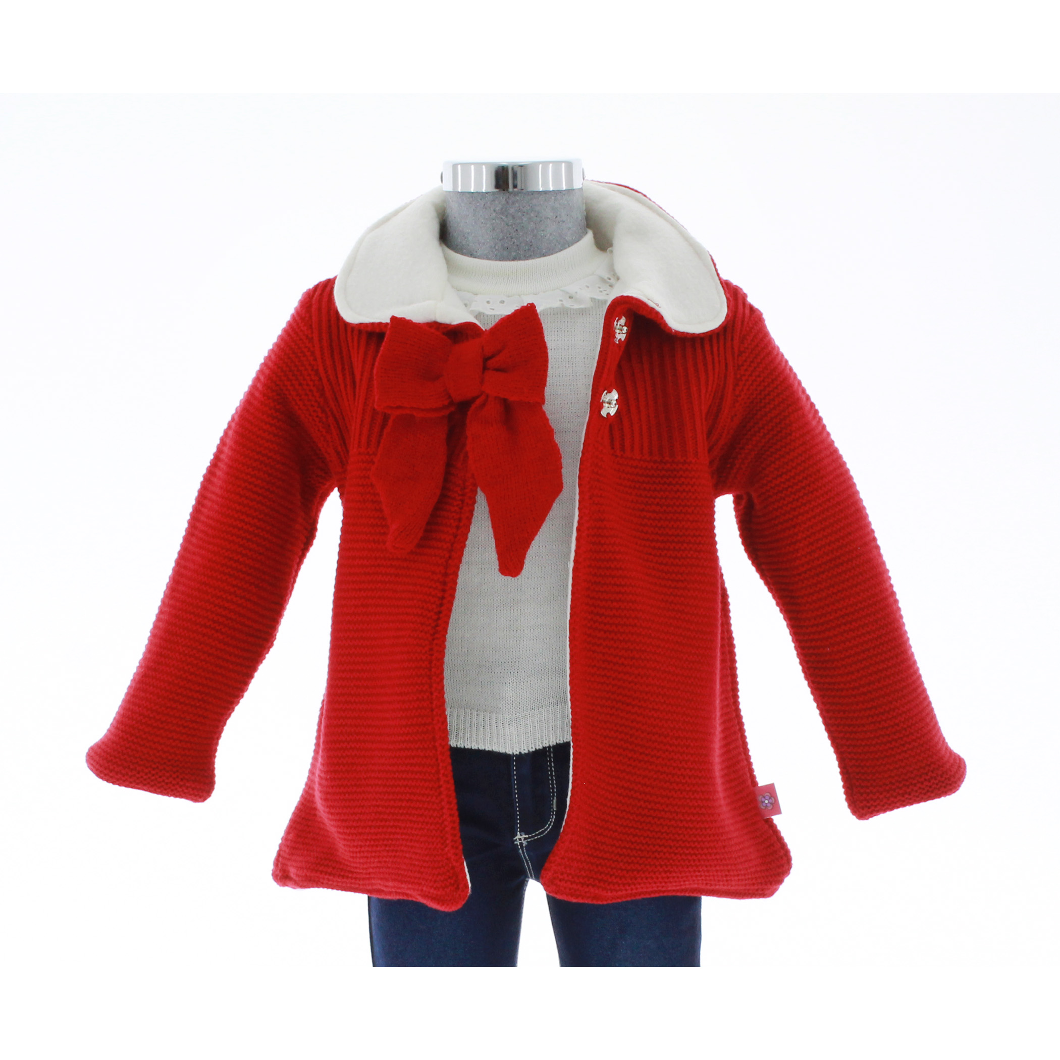Abrigo Rojo para Niña Forrado 3644 1 A 8 Años