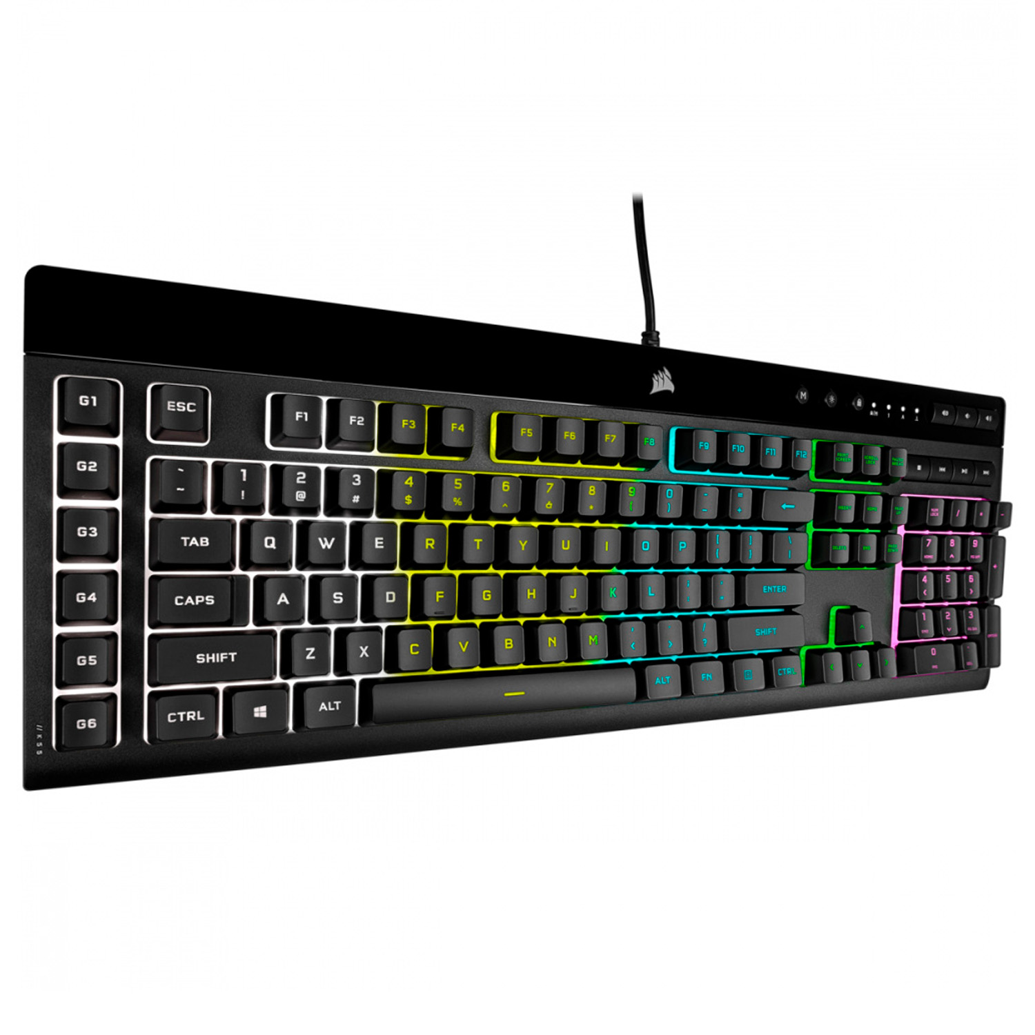 Teclado Gamer Corsair K55 Rgb Pro Lite Gaming Alámbrico Negro Ingles.