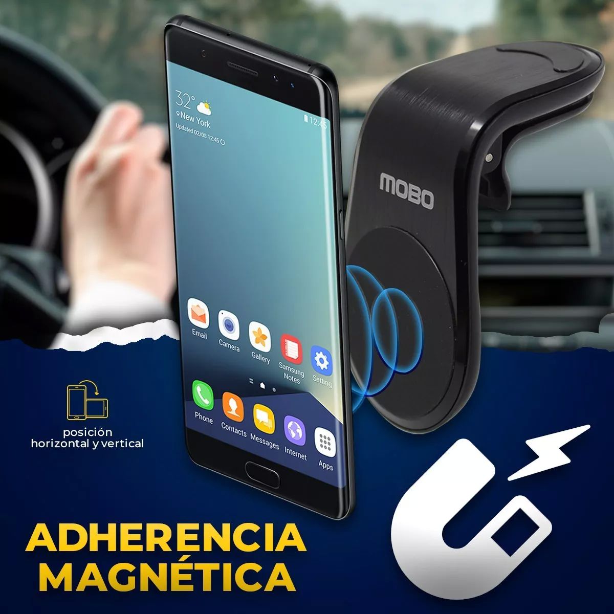 Soporte Magnético Para Auto Porta Celular Mobo.