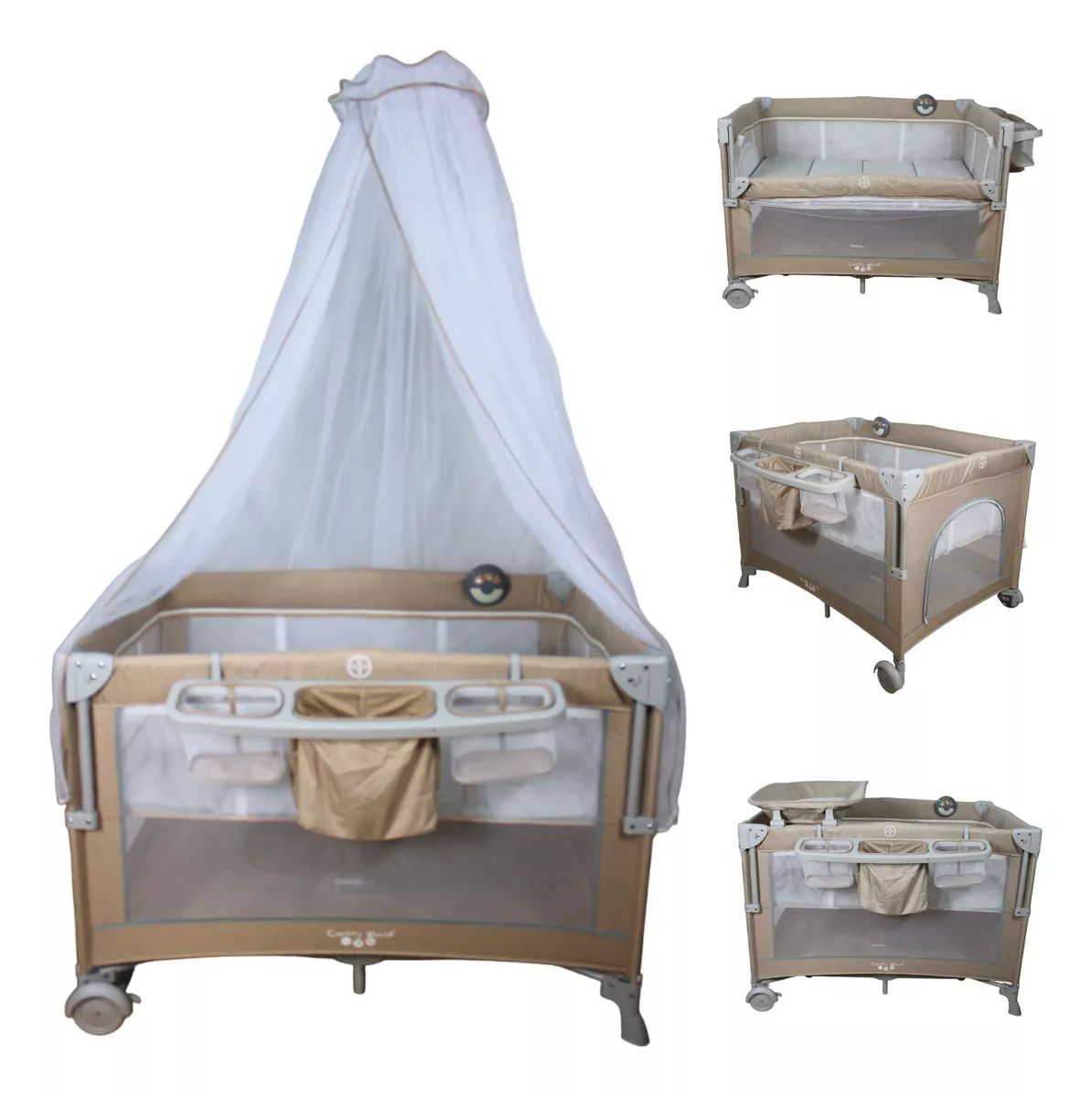Cuna De Viaje Para Bebé Colecho Con Mosquitero Ts001 - Beige