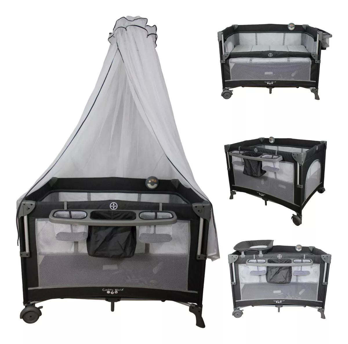 Cuna De Viaje Para Bebé Colecho Con Mosquitero Ts001 - Negro