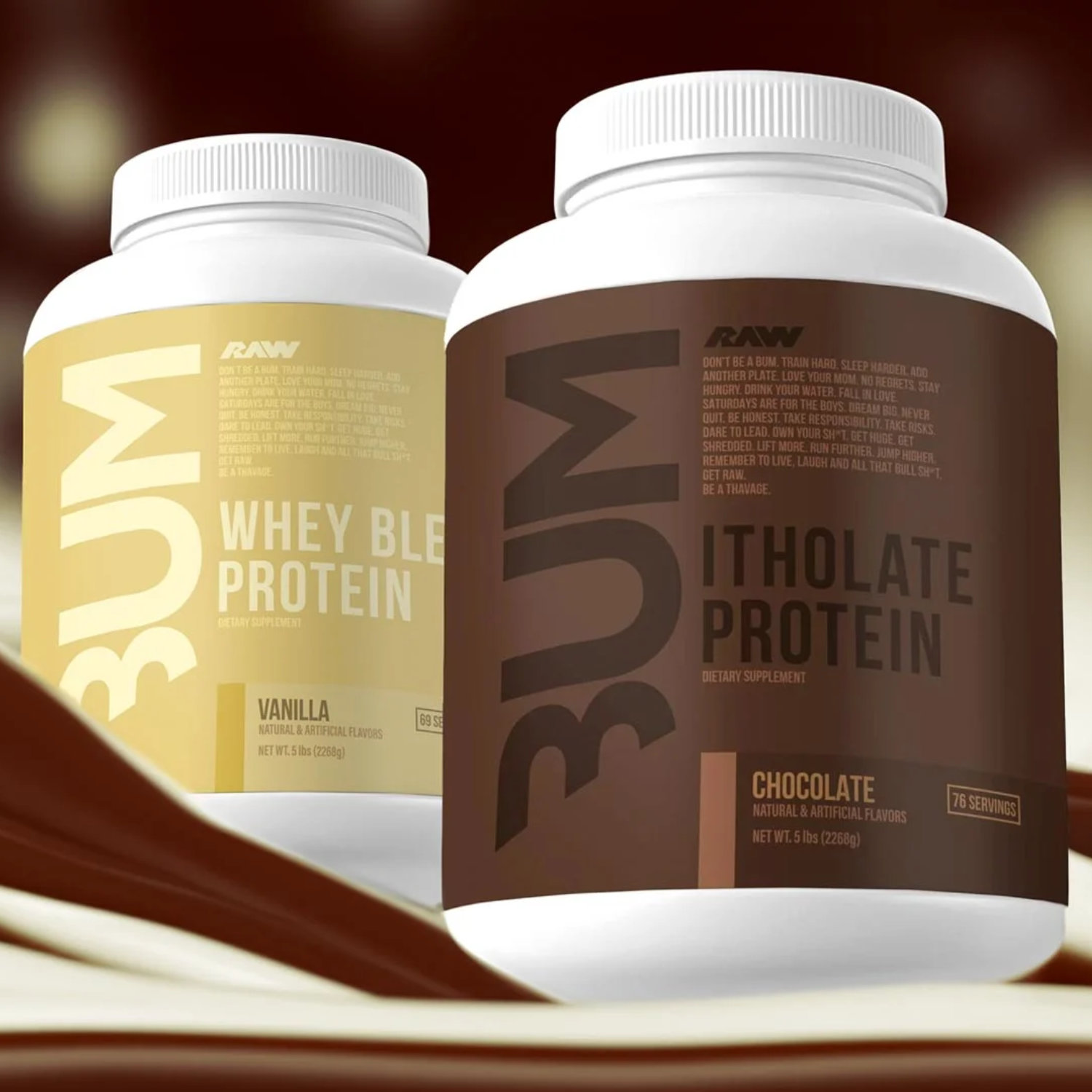 Proteina Raw CBUM  Whey Blend Protein 5lbs 67 Serv. - Chocolate