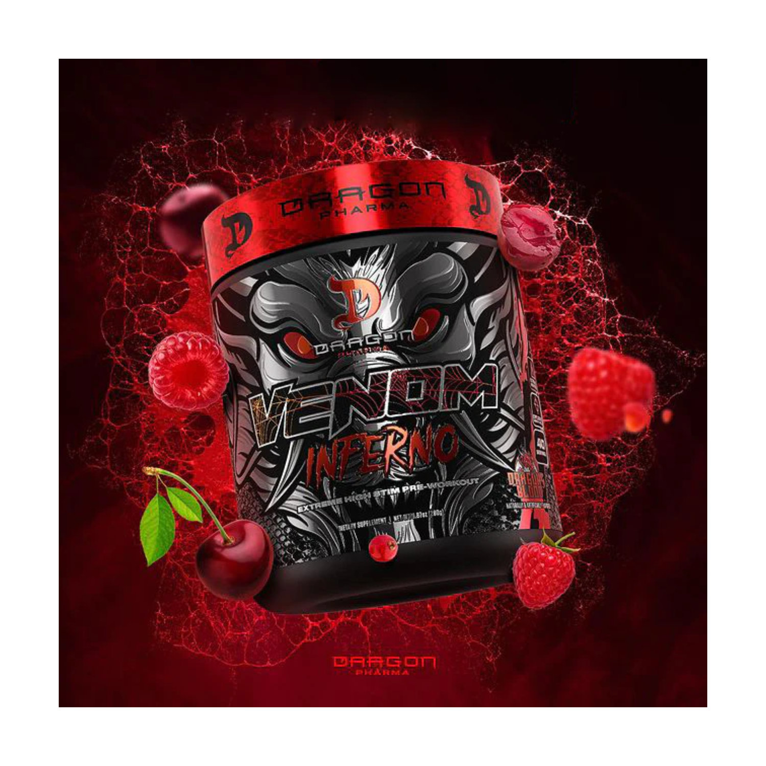 Pre-Entreno Dragon Pharma Venom Inferno 280g 40/20 Serv. 