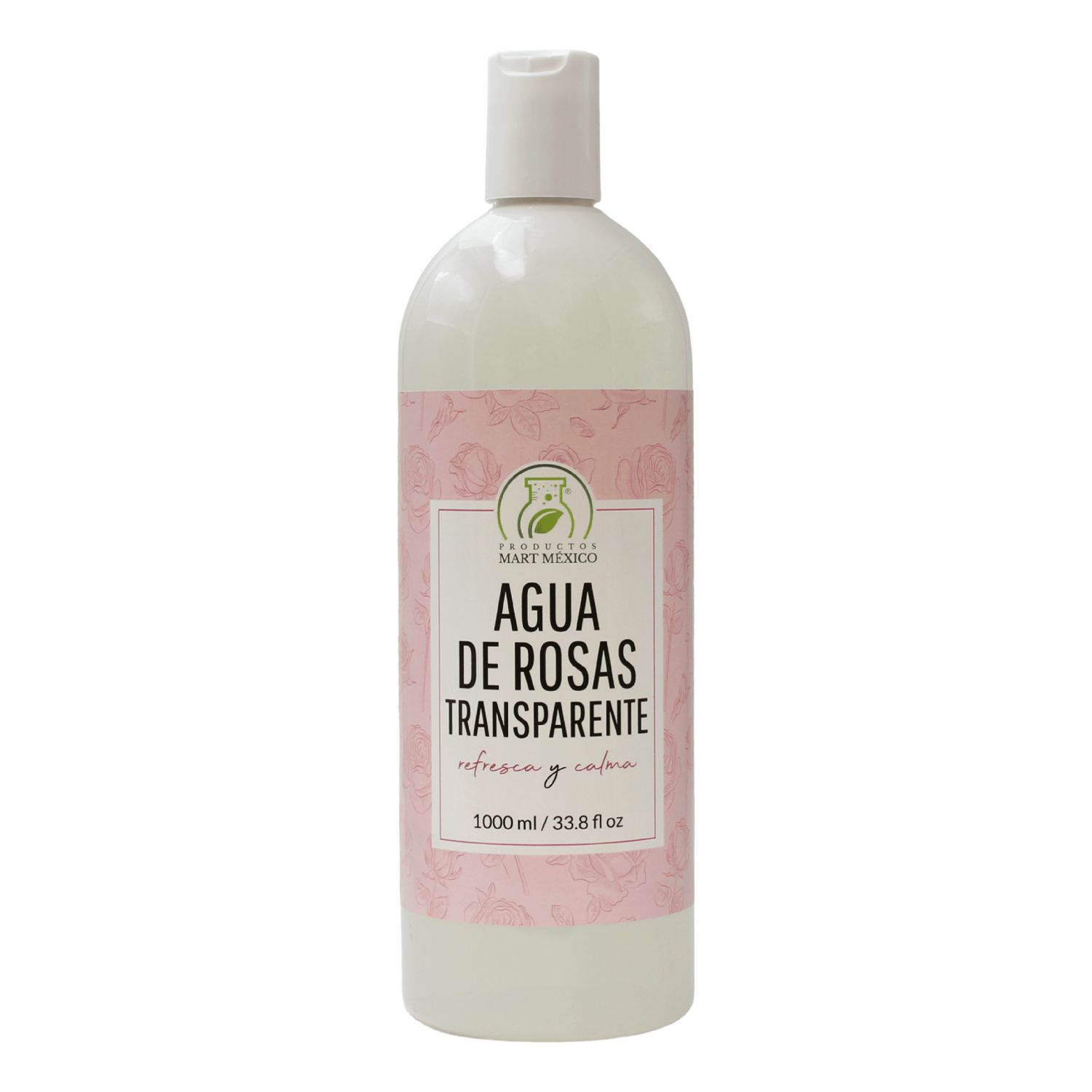 Agua de rosas Tónico Facial transparente (1 Litro)