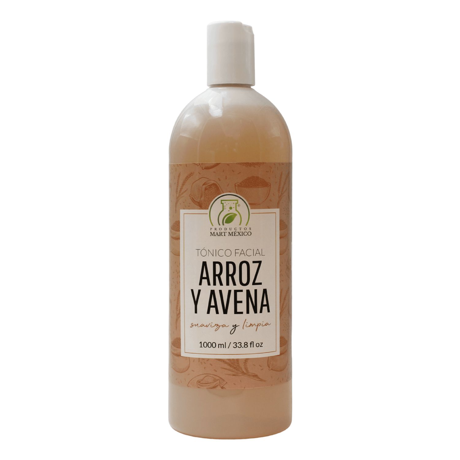 Tónico Facial Arroz & Avena Hidratante Cosmético (1 Litro)