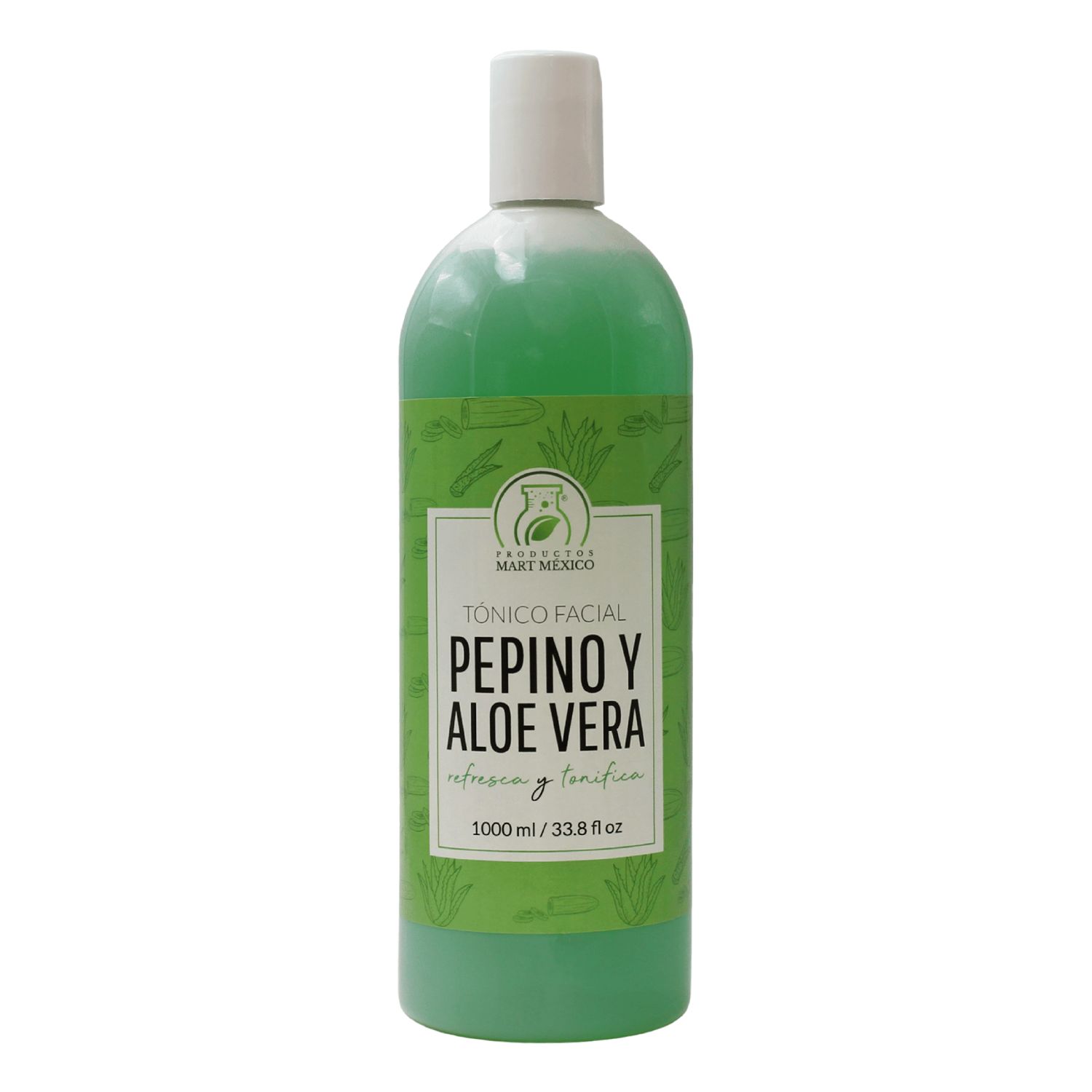 Tónico Facial Agua De Pepino & Aloe Vera (1 Litro)
