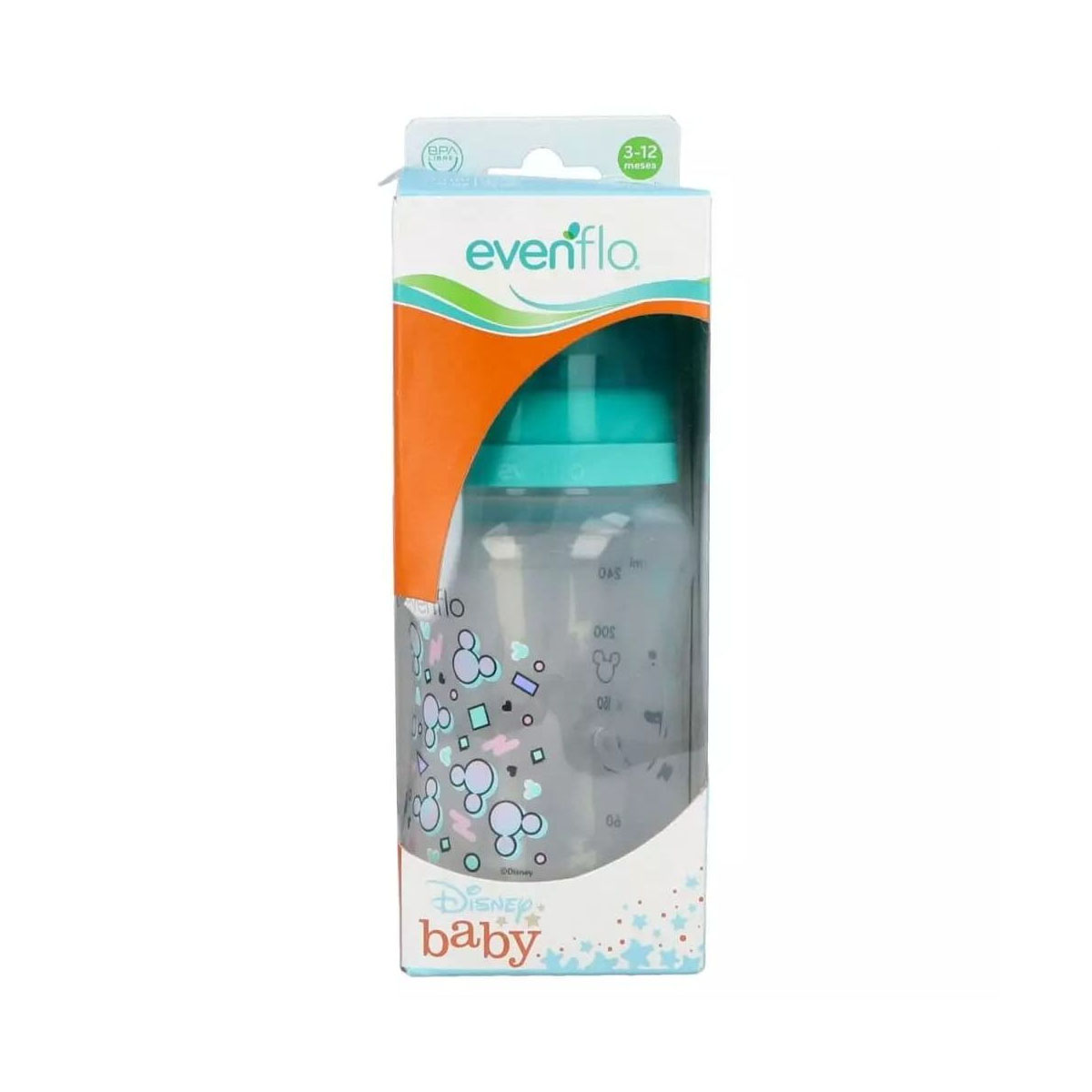 Biberon Evenflo Cuello Ancho Disney .