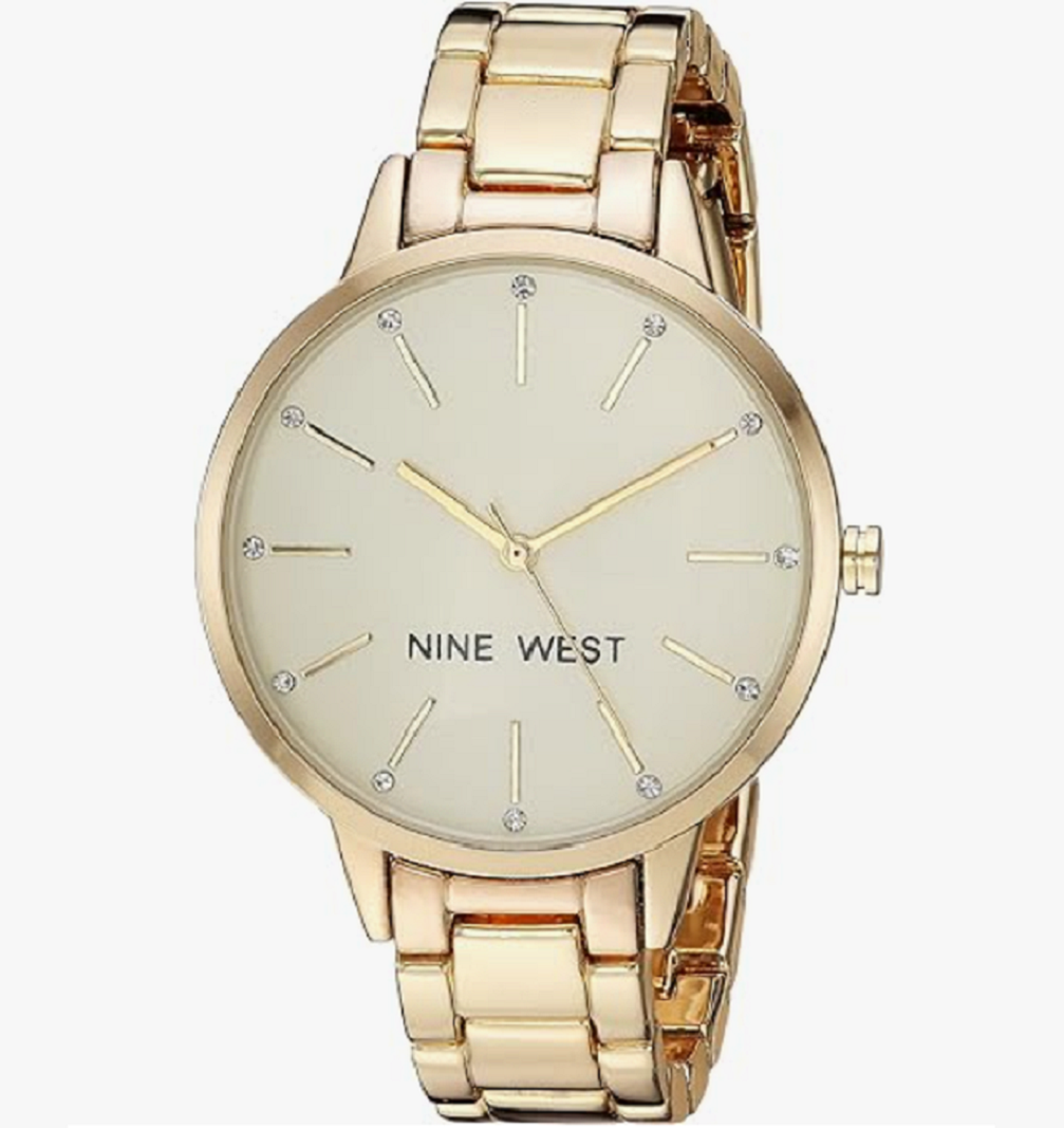 Reloj Mujer Nine West Cristal Mineral 36 Mm