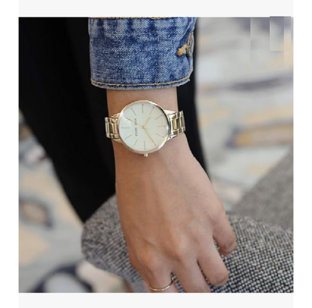 Reloj Mujer Nine West Cristal Mineral 36 Mm