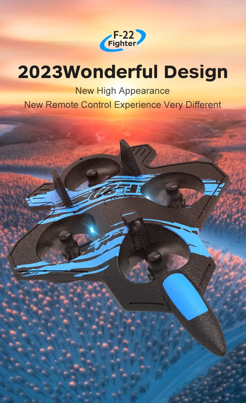 Avión teledirigido F22 4K con cámara HD profesional, 2,4G 