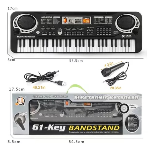 Teclados Piano Digital 61 Teclado Musical Digital Para Niños - Bandstand