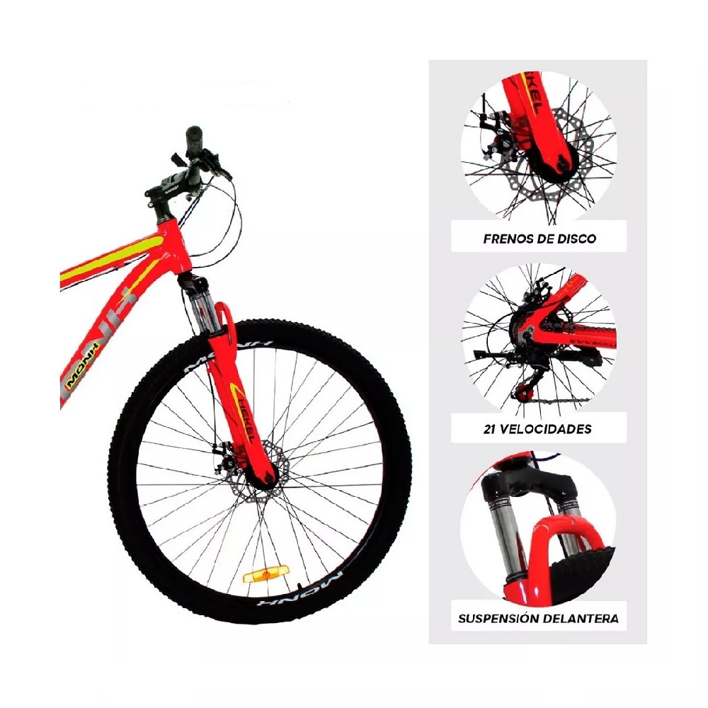 Bicicleta Montaña Rodada 29 21 Velocidades Monk Hekel Color Naranja Tamaño del cuadro Único