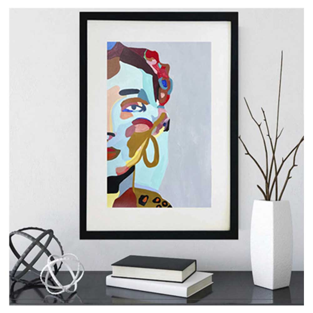 Cuadro decorativo moderno pintado totalmente a mano técnica acrílico