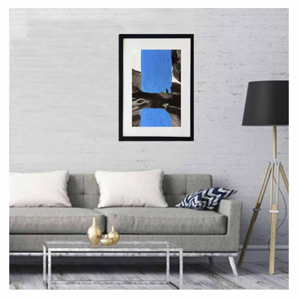 Cuadro abstracto 4 vistas pintado a mano técnica acrílico con hoja de oro