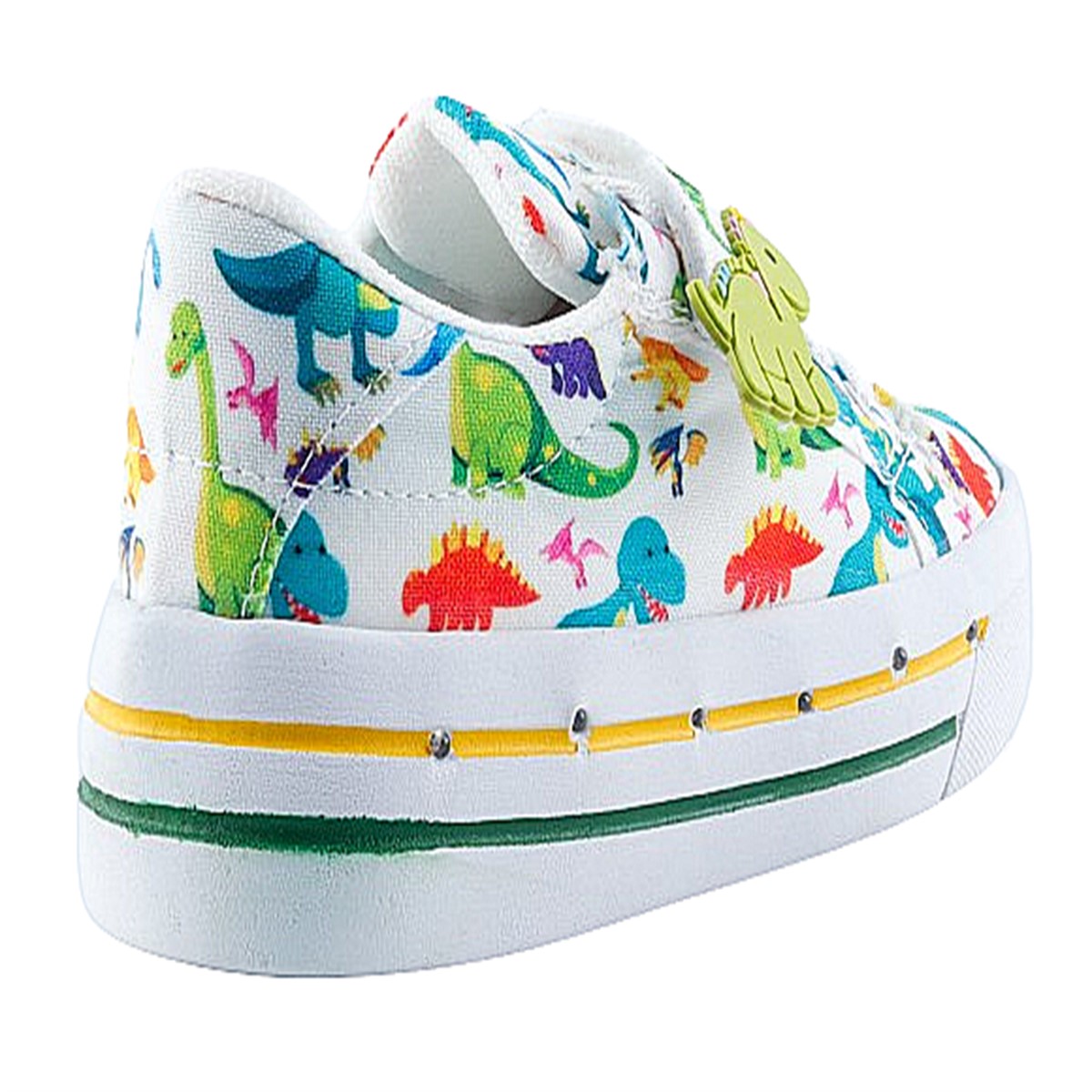 Tenis Niño Dinosaurios Blancos Rex Luces Leds T-rex 1026-bd.