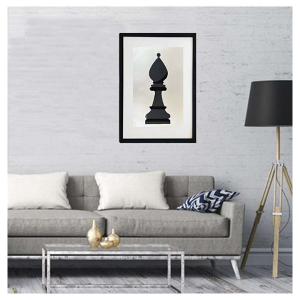 Cuadro decorativo de ajedrez pintado totalmente a mano técnica acrílico