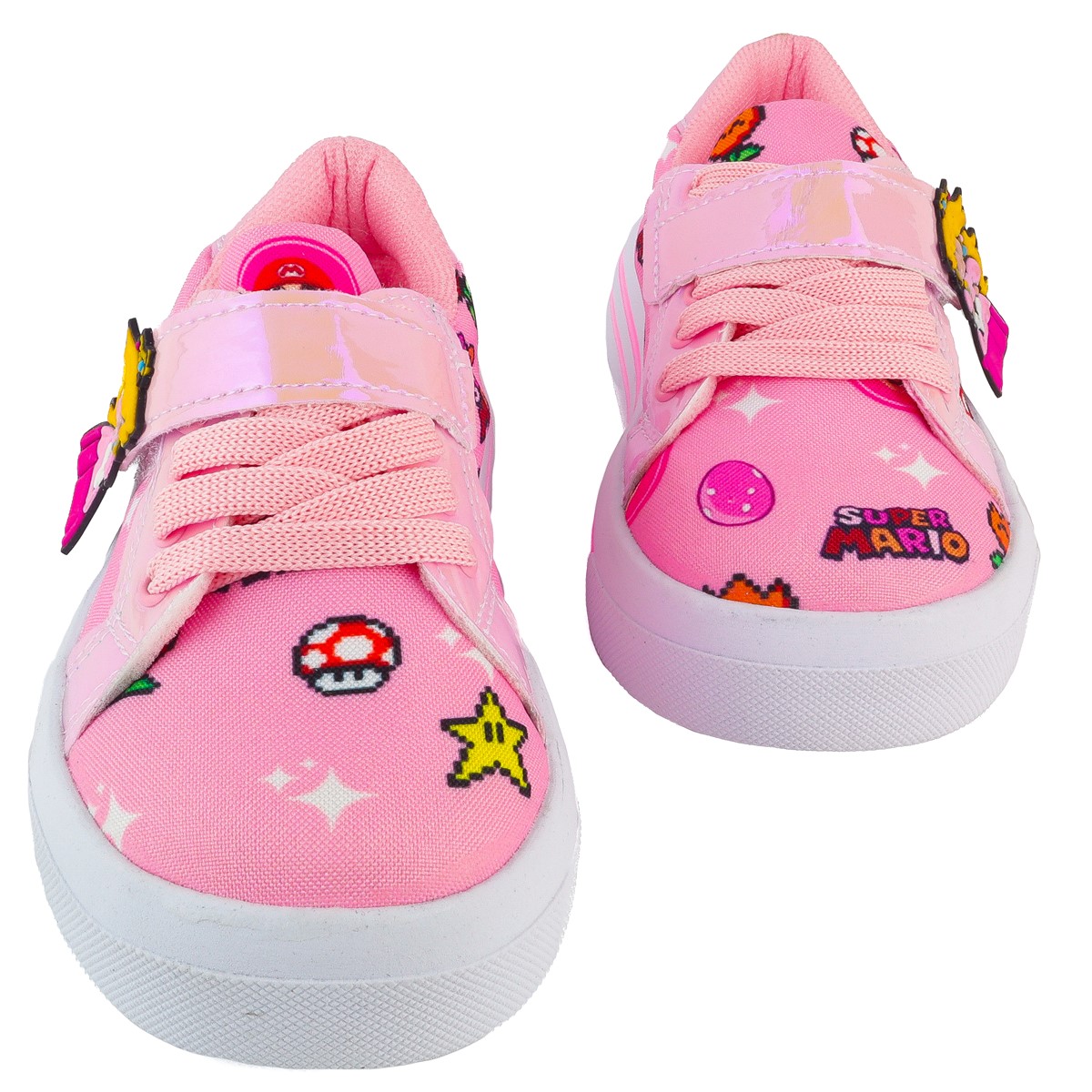 Tenis Niña Princesa Peach Luces Led Mario Bros Rosa 1026-grp