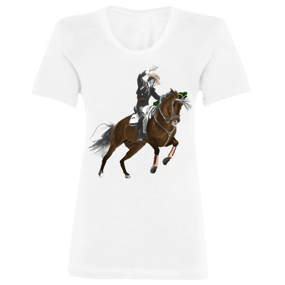 Playera Dama Estampada Moda Calidad Top Premium Caballo Rejoneador