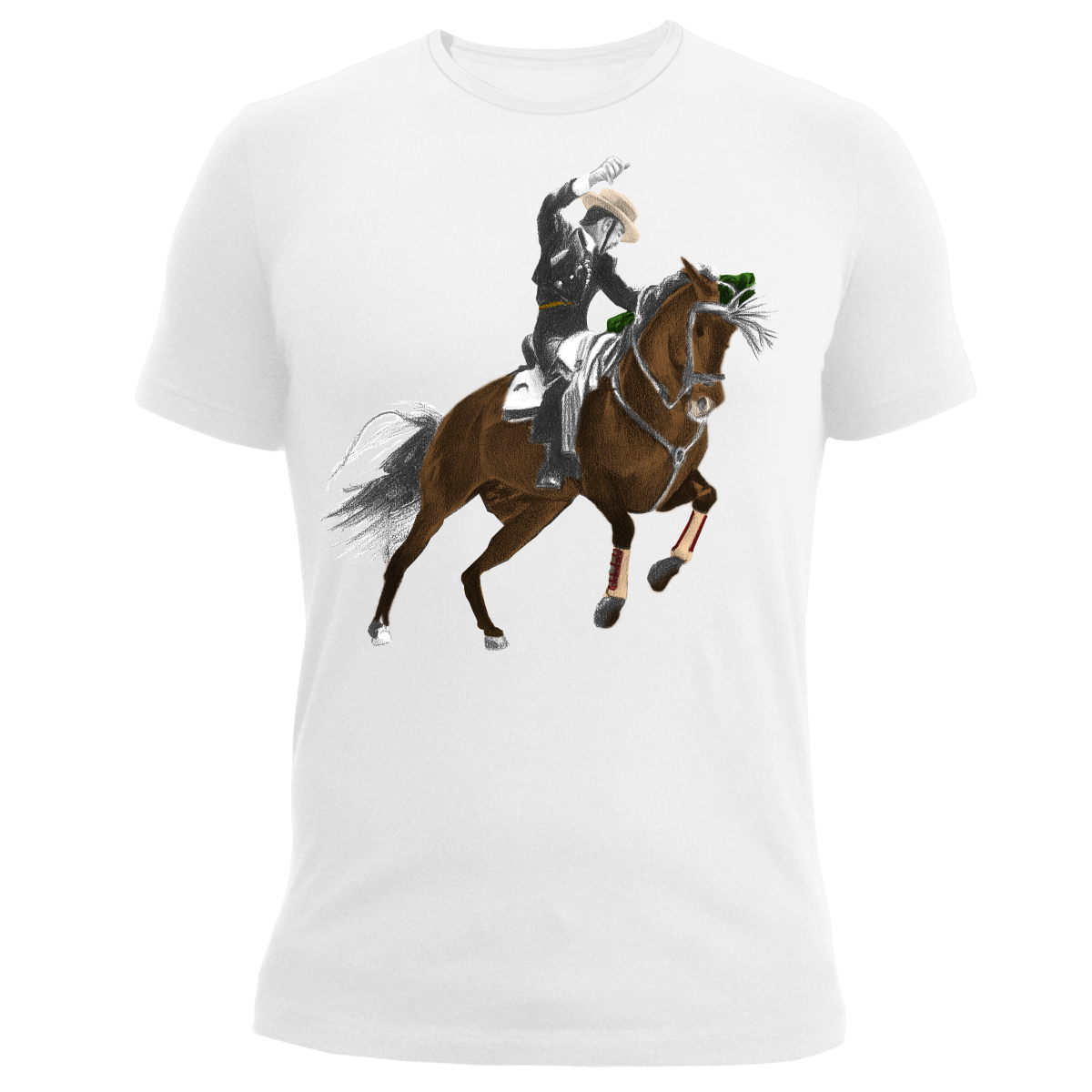 Playera Hombre Estampada Moda Premium Caballo Rejoneador Toros Fiesta brava