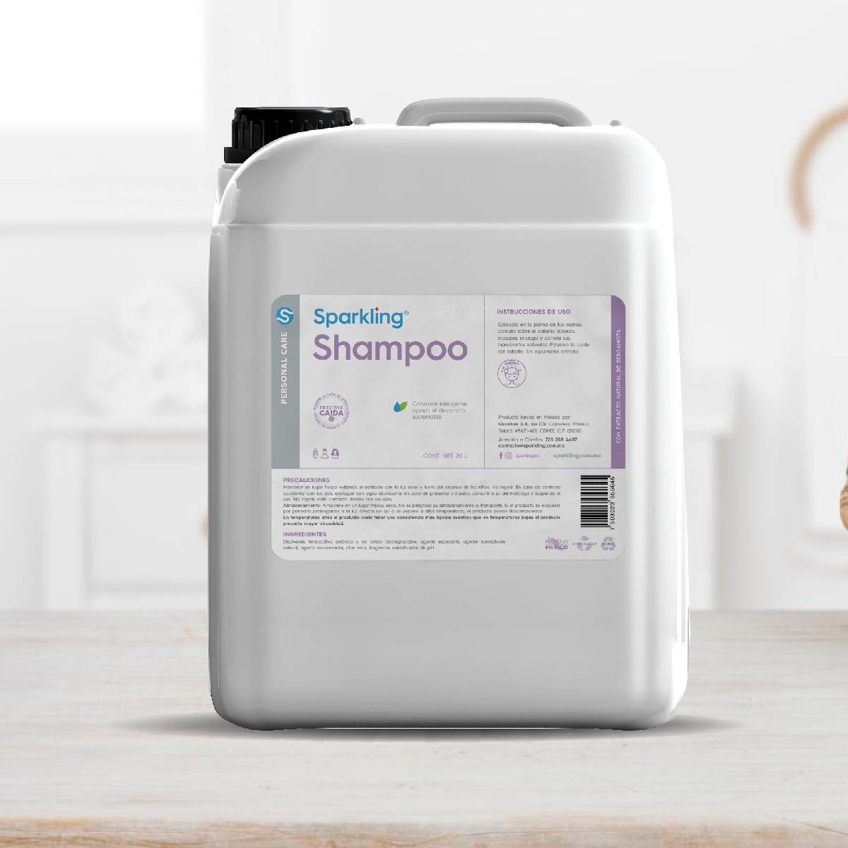 Sparkling Shampoo semiliquido 20 litros.