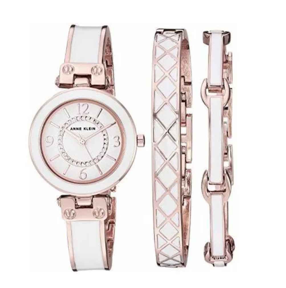 Reloj Mujer Anne Klein Con Brazaletes, Swarovski Ak/3296wtst