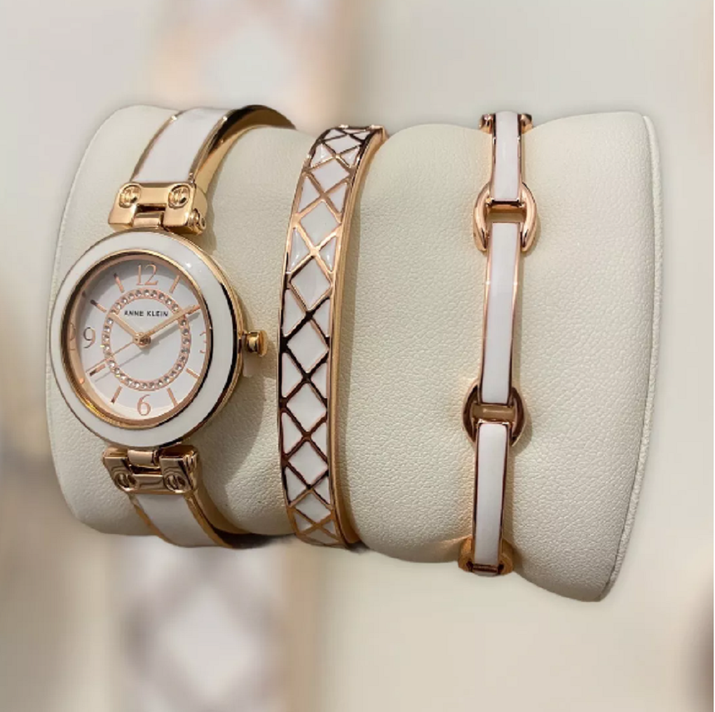 Reloj Mujer Anne Klein Con Brazaletes, Swarovski Ak/3296wtst