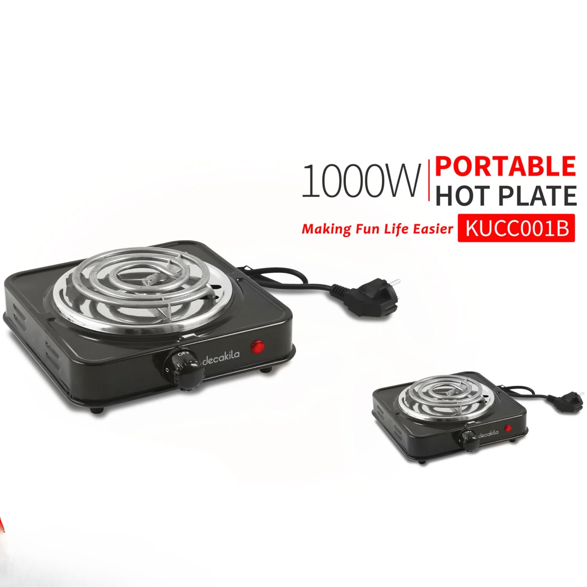 Parrilla Eléctrica de Resistencia 1000 W Decakila Kucc001b