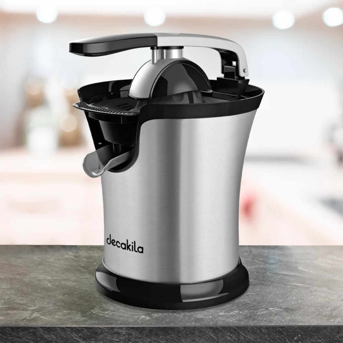 Exprimidor de cítricos doble cono acabado acero Decakila