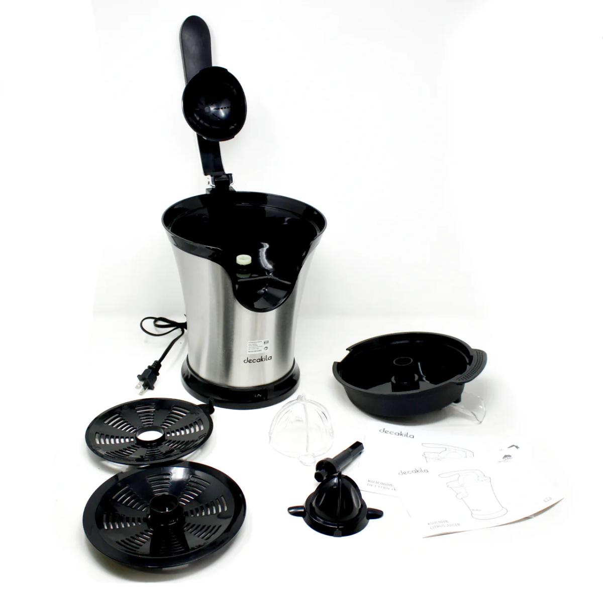 Exprimidor de cítricos doble cono acabado acero Decakila