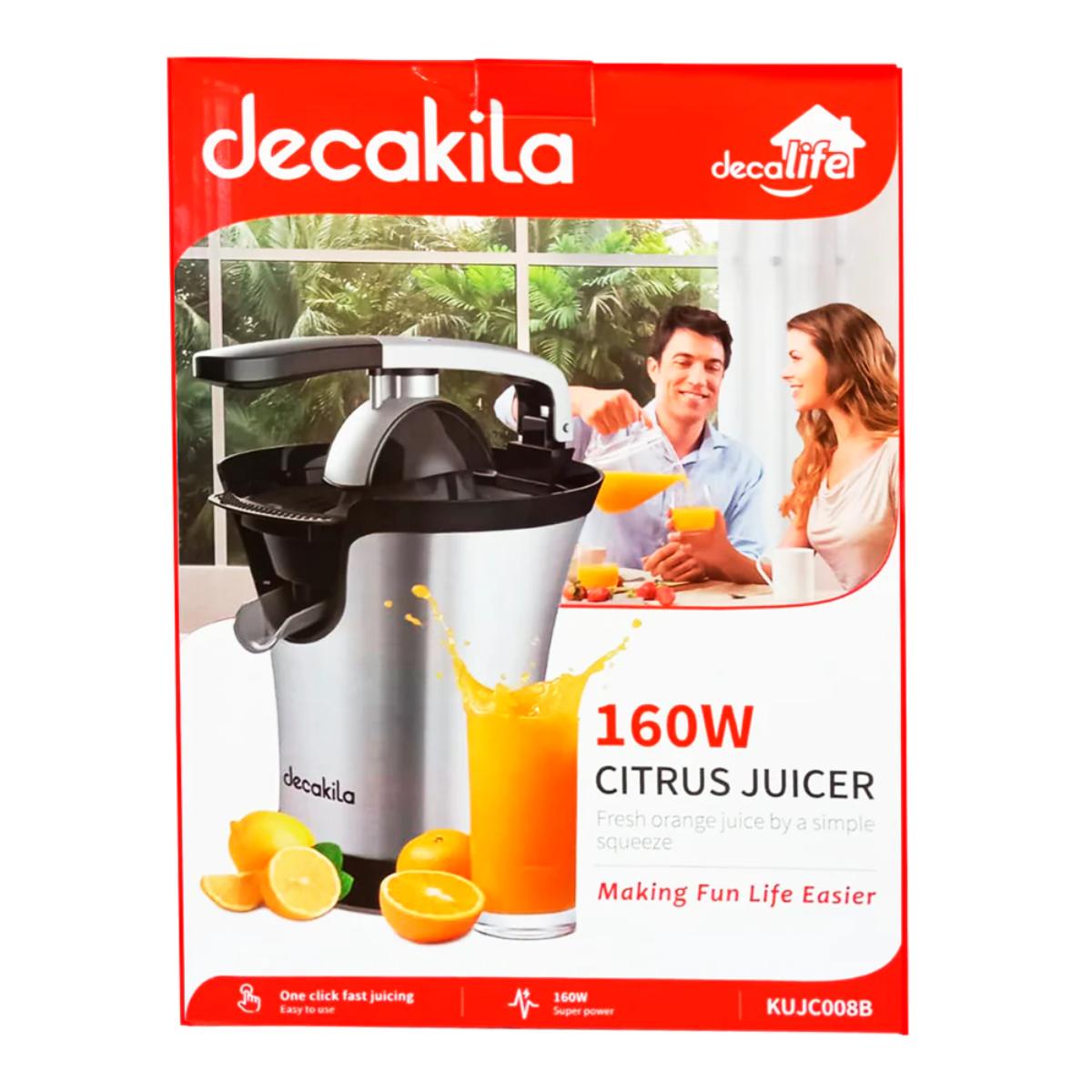 Exprimidor de cítricos doble cono acabado acero Decakila