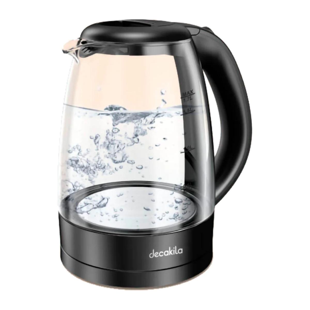 Tetera Eléctrica 1.8 litros Jarra de vidrio, base Iluminada Decakila