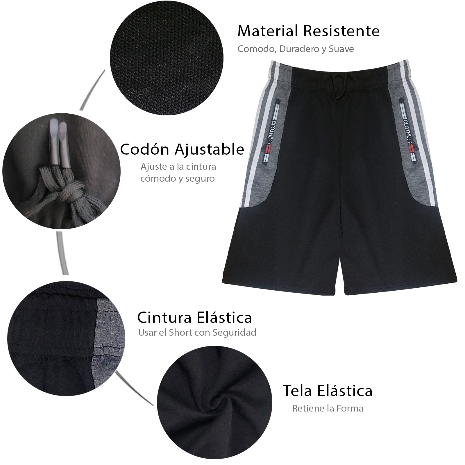 Bermuda Short Hombre, Pantalones Cortos, Deportivo, Uso Diario ...