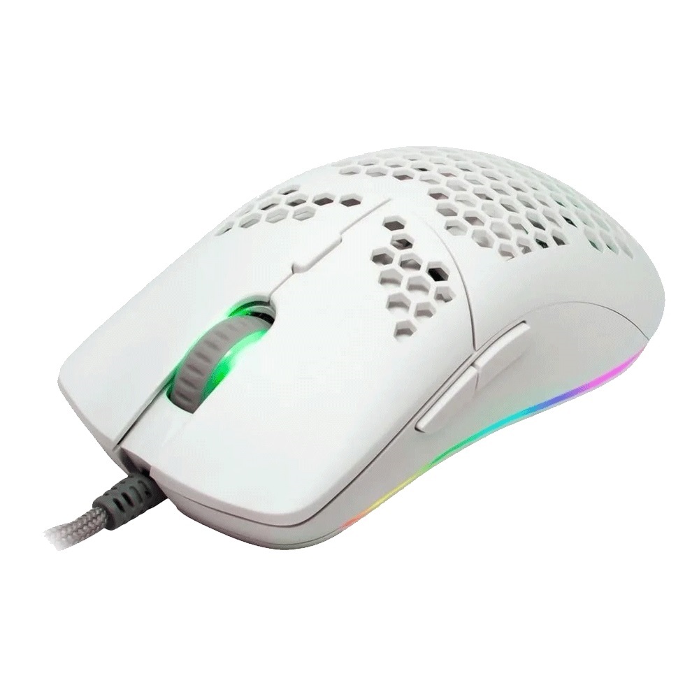 Mouse Gamer Game Factor Óptico MOG601, Alámbrico, USB A, 32.000DPI, Blanco