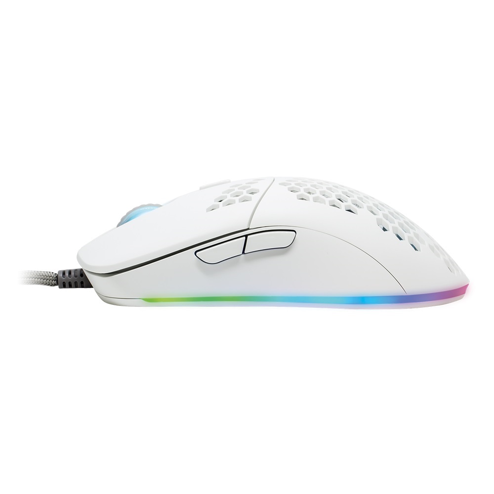 Mouse Gamer Game Factor Óptico MOG601, Alámbrico, USB A, 32.000DPI, Blanco