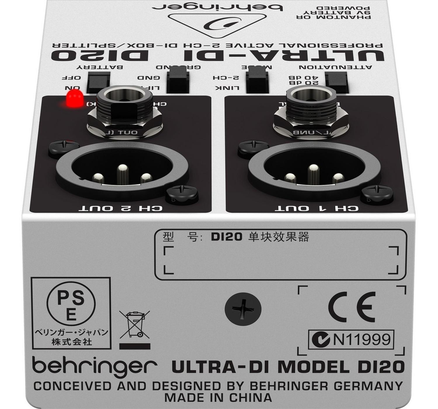 Behringer Caja Directa Profesional 2 Canales Di20