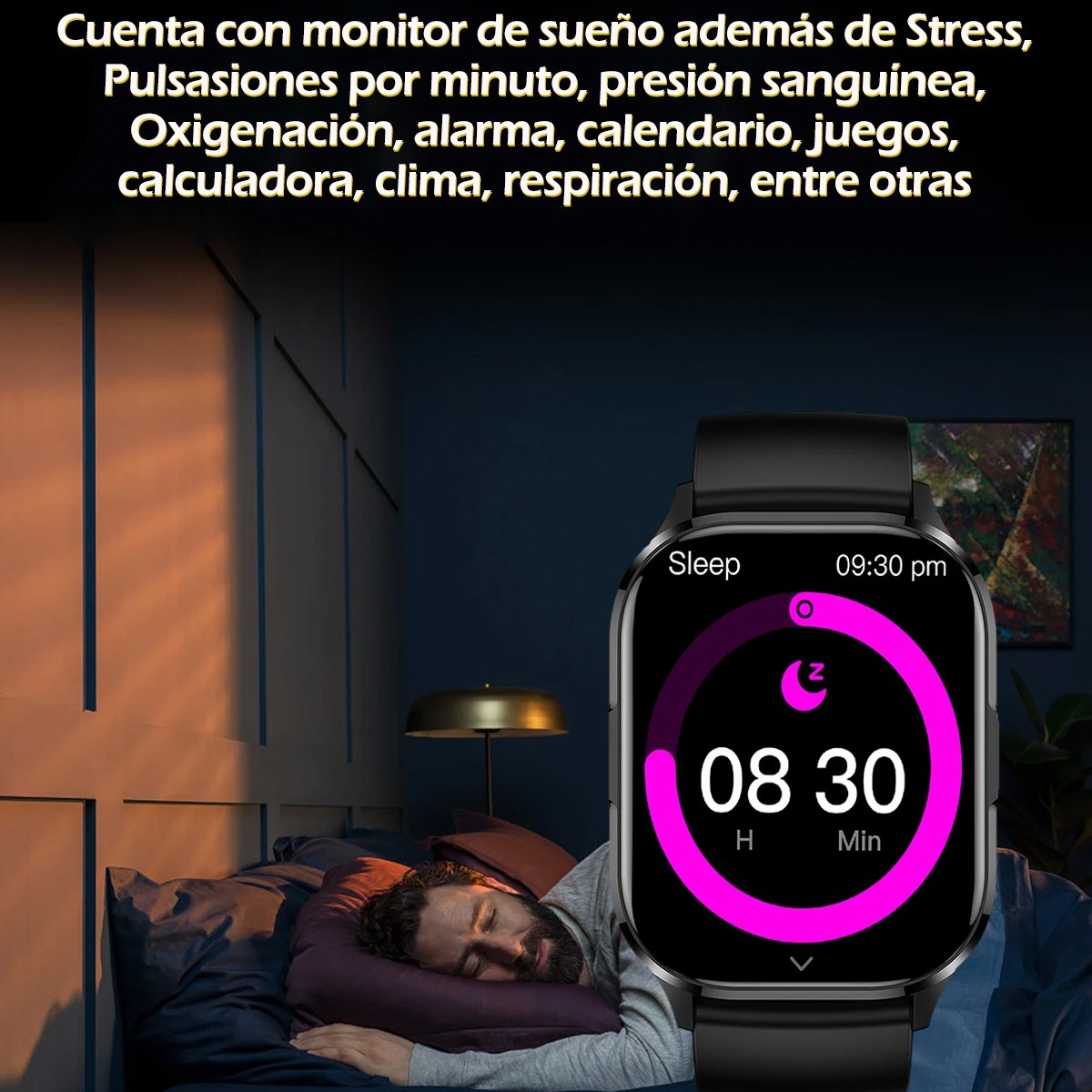 Smartwatch Reloj Inteligente Serie 6 Pantalla AMOLED Negro