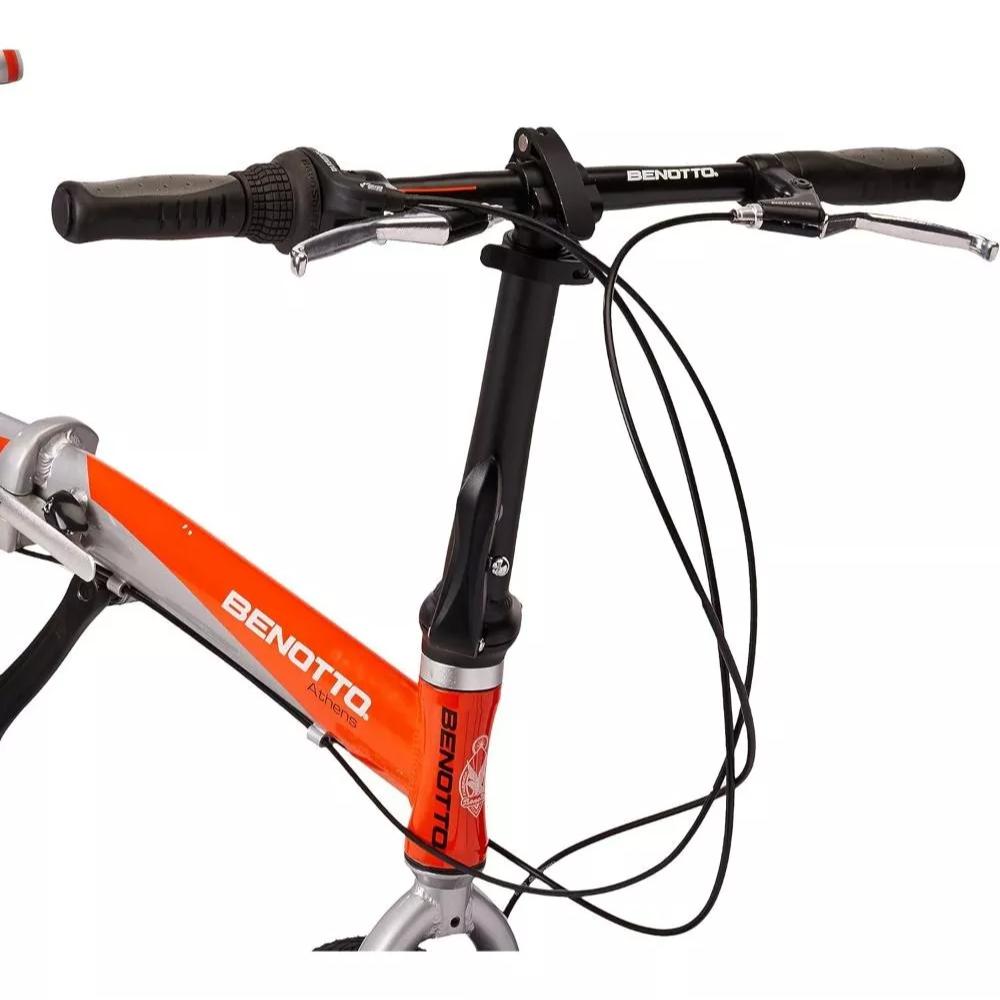 Bicicleta Plegable Athens Alum R20 7v Plata/naranja Benotto