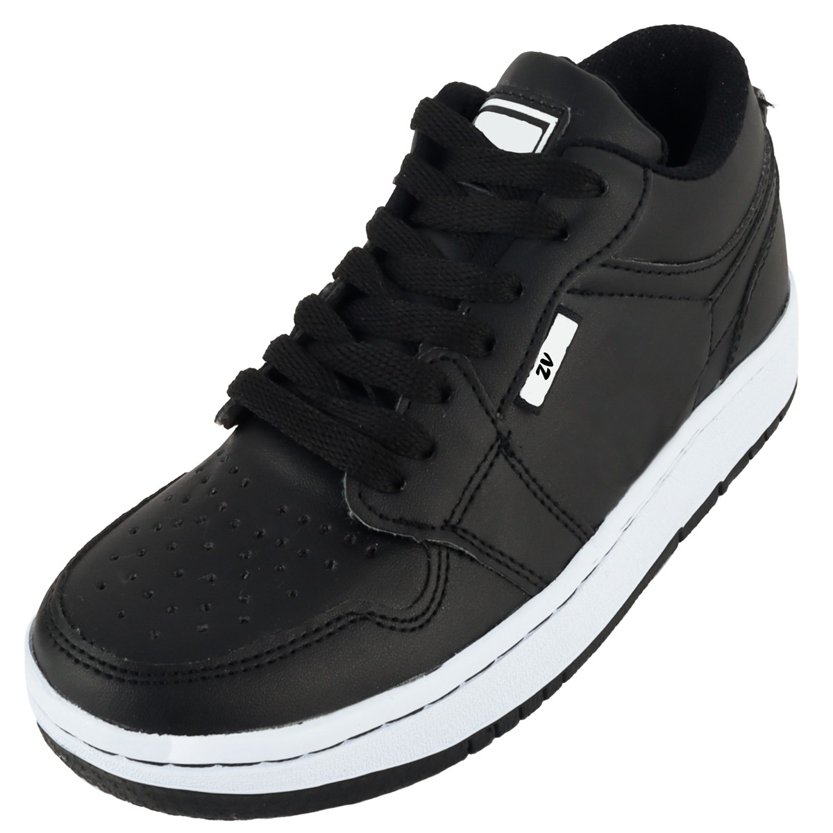 Tenis Niño Deportivo Skate Casuales Cosidos Negro 1231-nn.