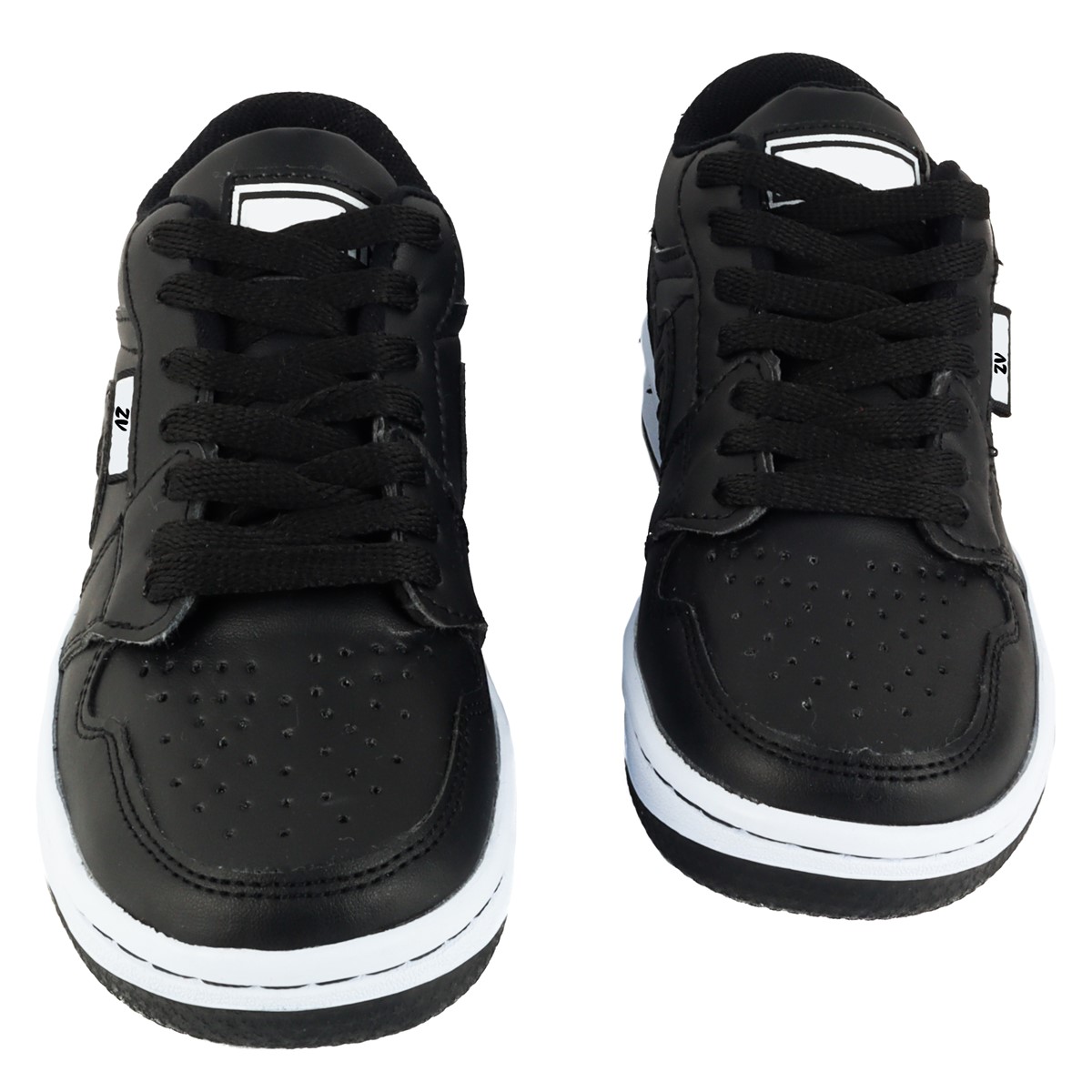 Tenis Niño Deportivo Skate Casuales Cosidos Negro 1231-nn.