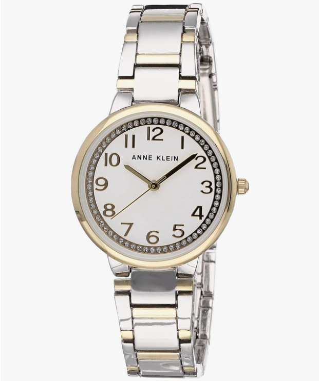 Reloj Mujer Anne Klein Cristal Mineral 32 Mm Ak/3779svrt