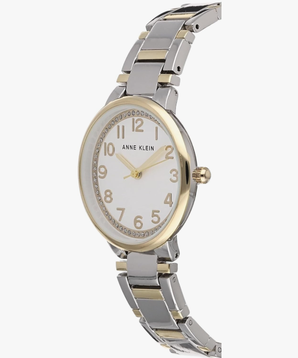 Reloj Mujer Anne Klein Cristal Mineral 32 Mm Ak/3779svrt