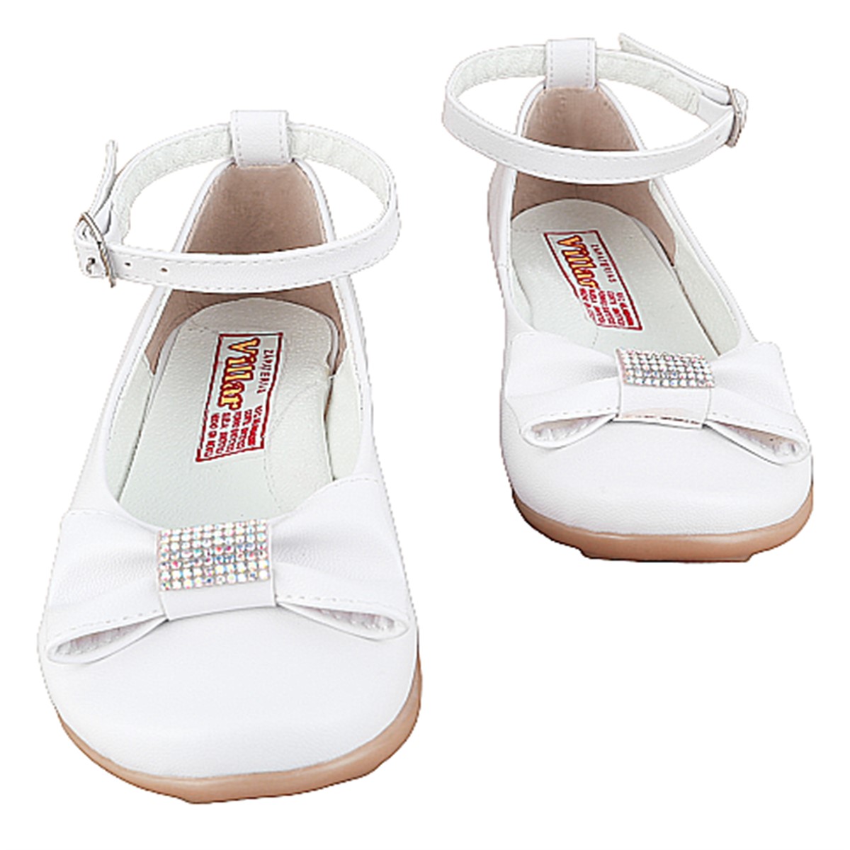 Zapato Niña Primera Comunión Bautizo Flats Blancas 09-b.